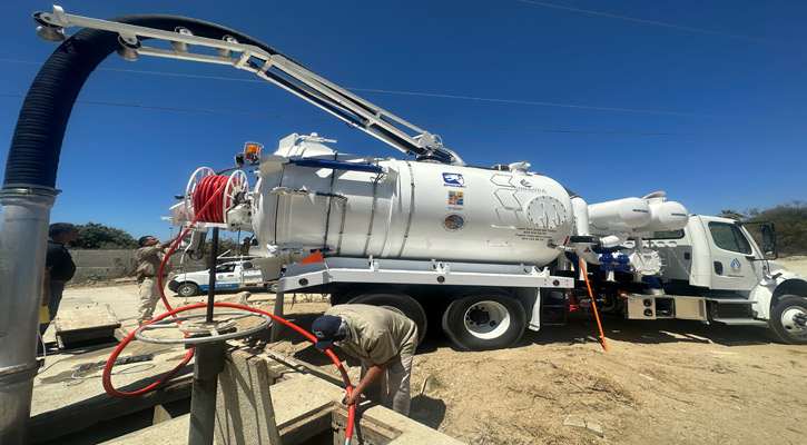 Aplica Oomsapas de Los Cabos acciones para controlar los derrames en el cárcamo de Lagunitas