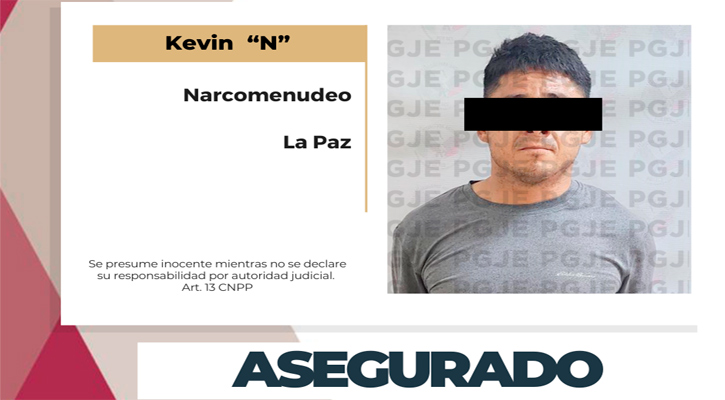 Aseguran a una persona con 150 dosis de droga en La Paz