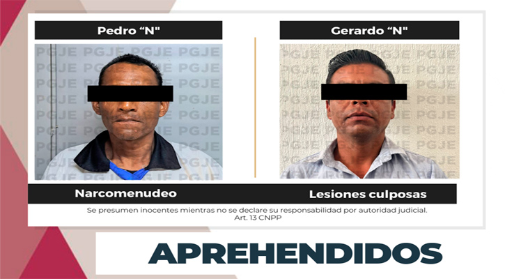 Aprehenden a imputados por delitos contra la salud y lesiones culposas en La Paz y Los Cabos