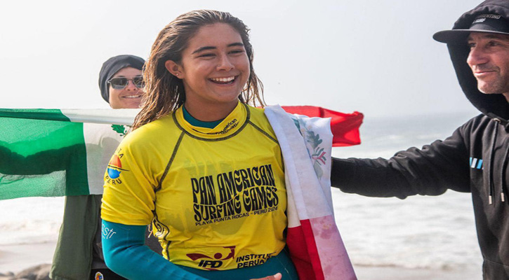 Destacada actuación de la surfista Coral Bonilla la ubica en el top 5 de los Juegos Panamericanos 2024