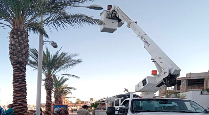 Trabajan en mejoras del alumbrado público en la Leona Vicario y Marina en CSL