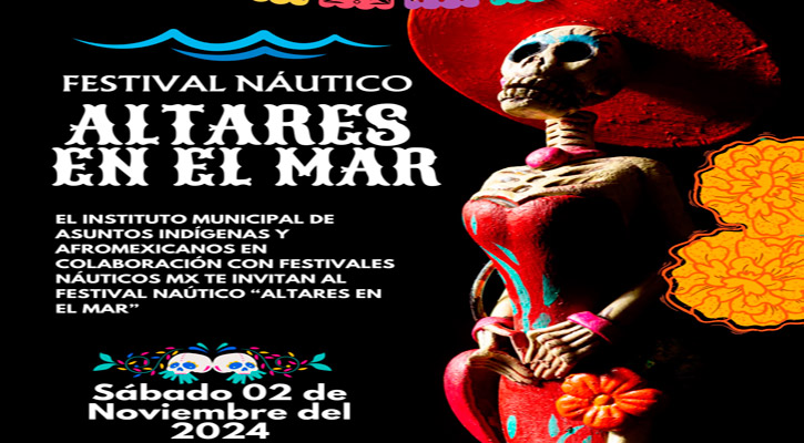 Habrá danzas náhuatl en “Altares en el Mar” 2024 Desfile Náutico de Día de Muertos