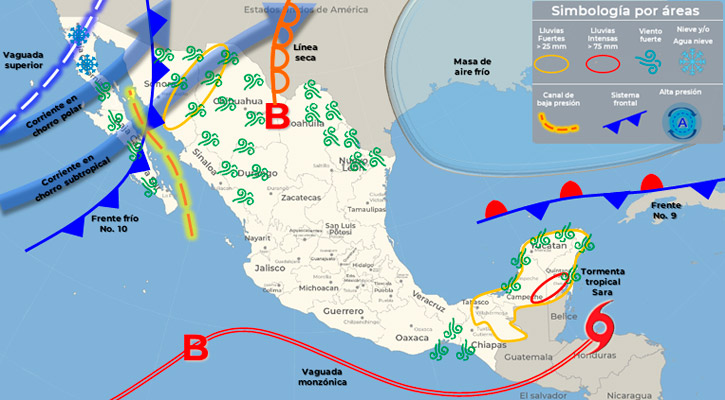 Llega primera tormenta invernal de la temporada; temperaturas menores a 5° en BCS