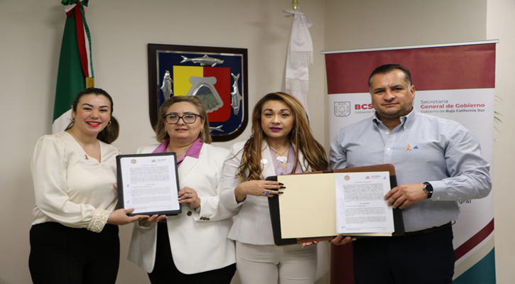 Firman Tribunal Superior de Justicia y Sipinna BCS convenio de colaboración