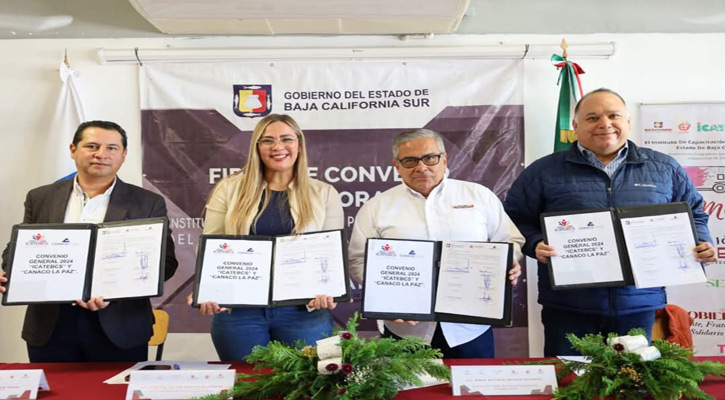 Firman convenio Icatebcs y Canaco en busca del desarrollo de habilidades y competencias laborales en BCS