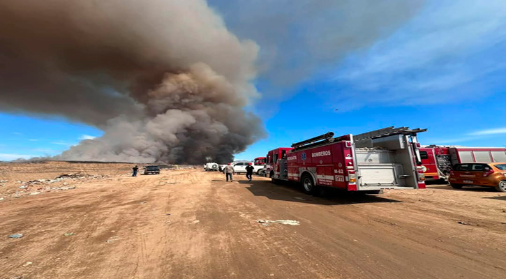 Alrededor de 10 hectáreas se han incendiado en el relleno sanitario de CSL