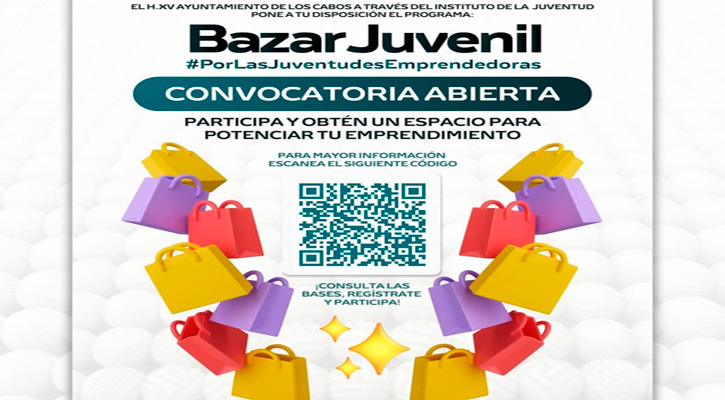 Lanza Injuve Los Cabos convocatoria para participar en el Bazar Juvenil