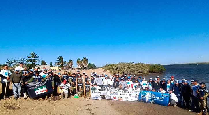 Retiran más de 3 toneladas de plástico en manglares de Puerto San Carlos