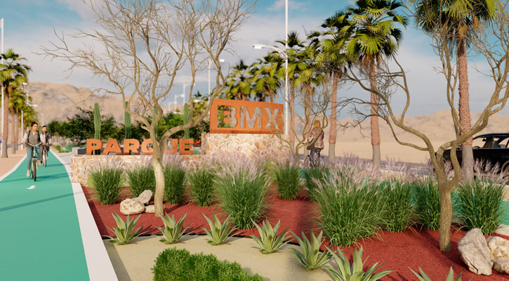 Inicia API trabajos de rehabilitación en camellón central del Parque BMX en La Paz