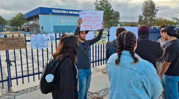 Protestan alumnos del Tec de La Paz por deficiencias en instalaciones y servicios