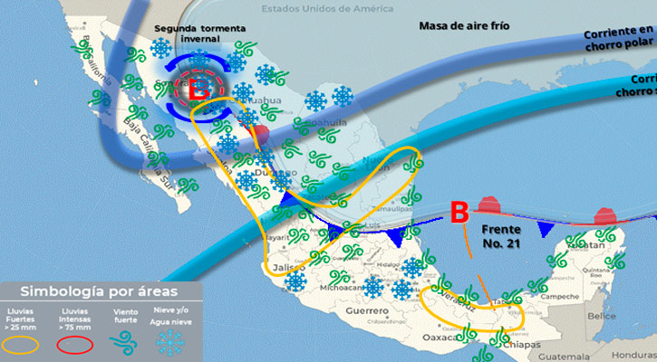 Pronostican la segunda tormenta invernal; temperaturas de 0° en algunas regiones de BCS