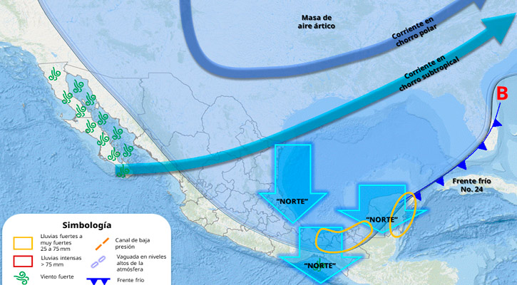 Pronóstico de fuertes vientos en BCS; esperan calor en el Valle de Santo Domingo