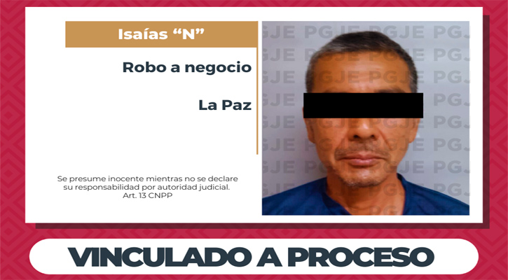 Vinculado a proceso por robo con violencia a una tienda Oxxo en La Paz