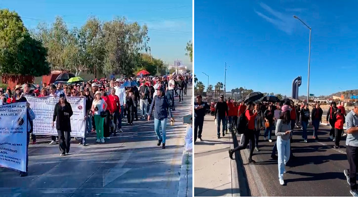 Marcha el magisterio en todo BCS en protesta por iniciativa de reforma a la Ley del Issste