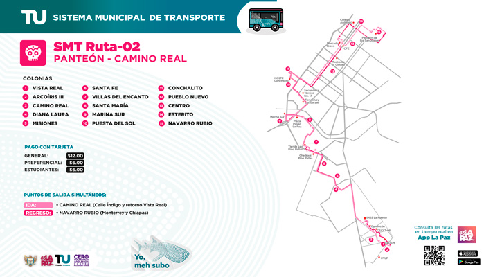 Autorizan reducir tarifas del Tiburón Urbano en La Paz y modifican ruta 02