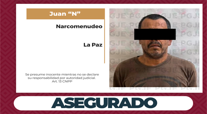 Aseguran a hombre en posesión de 325 dosis de metanfetamina en La Paz