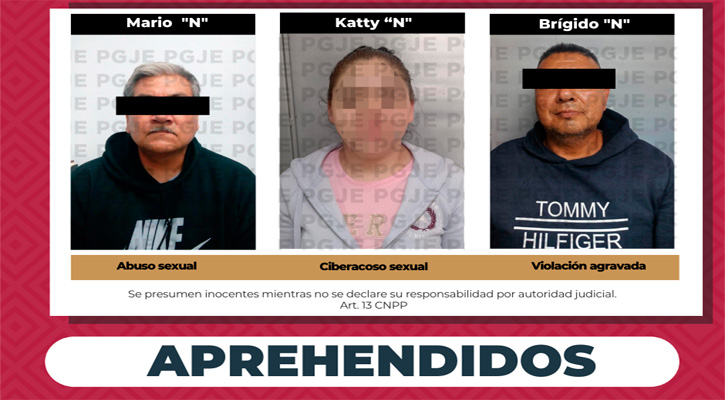 Aprehenden a 3 personas por delitos de ciberacoso, violación y abuso sexual