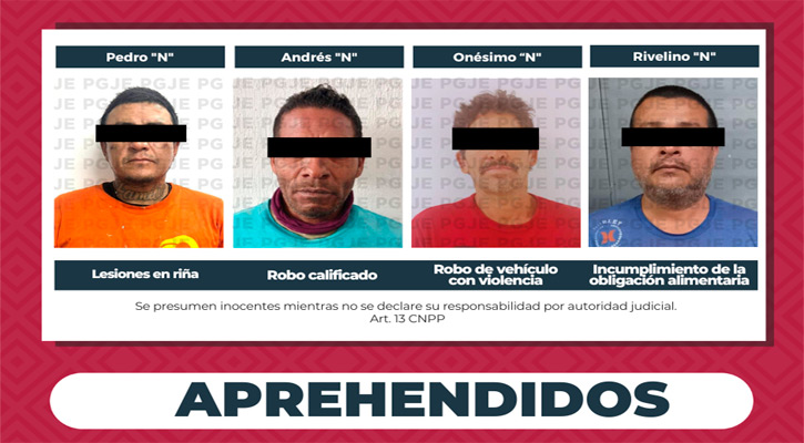 Aprehendidos por diversos delitos en CSL, SJC, Constitución y La Paz